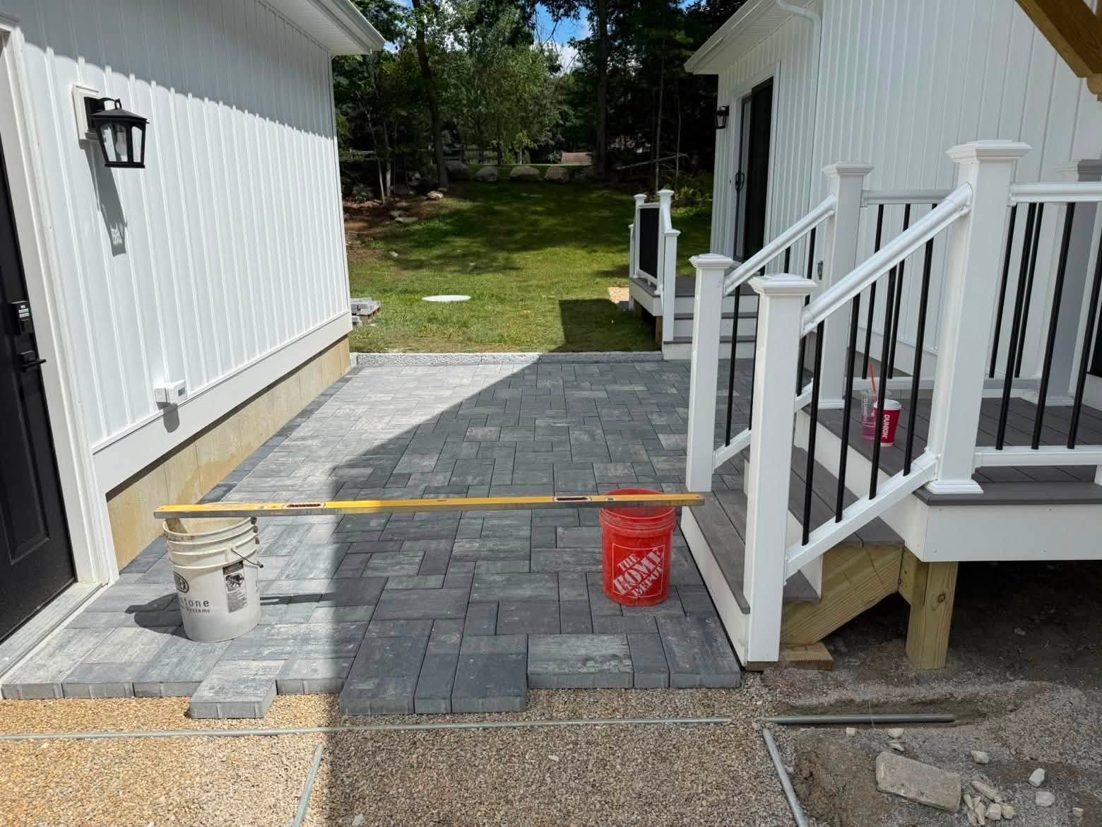 Excavation in progress — Charlton patio and walkway